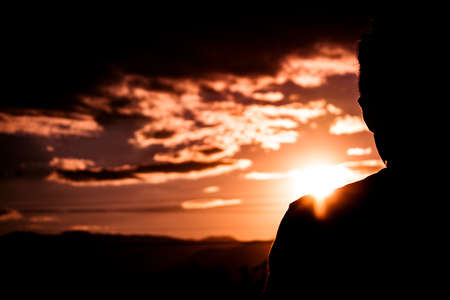 Reddish and lonely sunset
