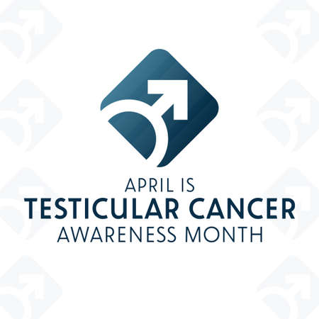 April is Testicular Cancer Awareness Month. Vector illustration. Holiday poster.のイラスト素材