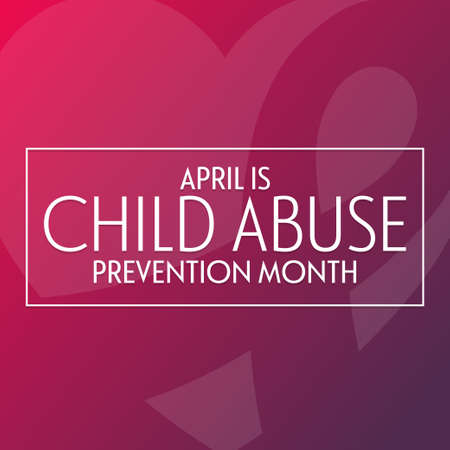 April is National Child Abuse Prevention Month. Vector illustration. Holiday poster.のイラスト素材