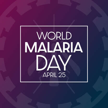 World Malaria Day. April 25. Vector illustration. Holiday poster.のイラスト素材