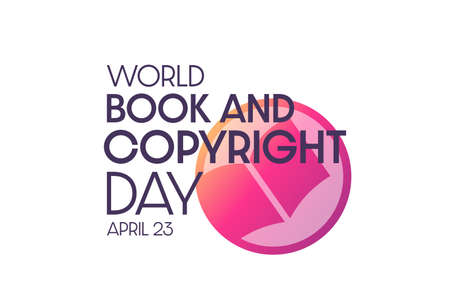 World Book and Copyright Day. April 23. Vector illustration. Holiday poster.のイラスト素材