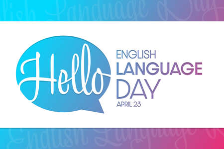 English Language Day. April 23. Vector illustration. Holiday poster.のイラスト素材