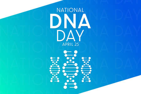 National DNA Day. April 25. Vector illustration. Holiday poster.のイラスト素材