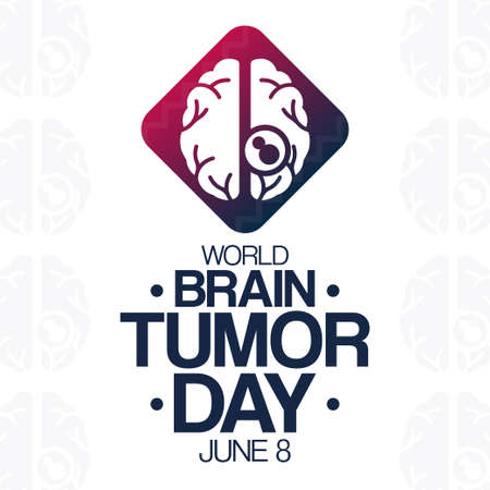 World Brain Tumor Day. June 8. Vector illustration. Holiday poster.のイラスト素材