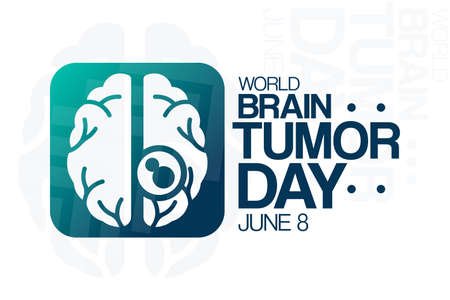 World Brain Tumor Day. June 8. Vector illustration. Holiday poster.のイラスト素材