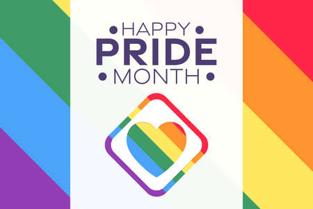 Happy Pride Month, June. Vector illustration. Holiday poster.のイラスト素材