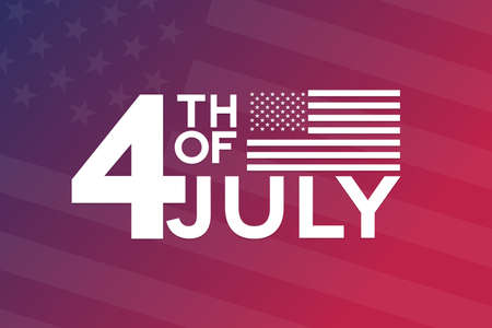 4th of July. Independence Day. Vector illustration. Holiday poster.のイラスト素材