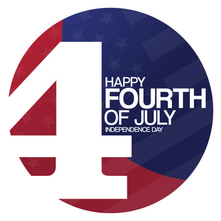 4th of July. Independence Day. Vector illustration. Holiday poster.のイラスト素材