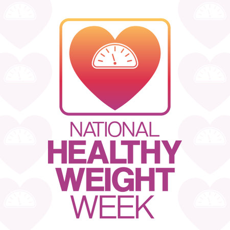 National Healthy Weight Week Vector illustration. Holiday poster.のイラスト素材