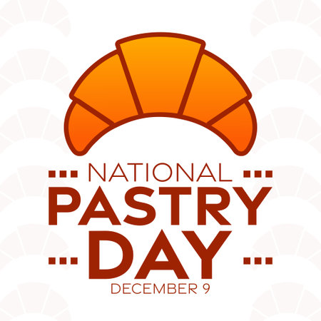 National Pastry Day. December 9. Vector illustration. Holiday poster.のイラスト素材