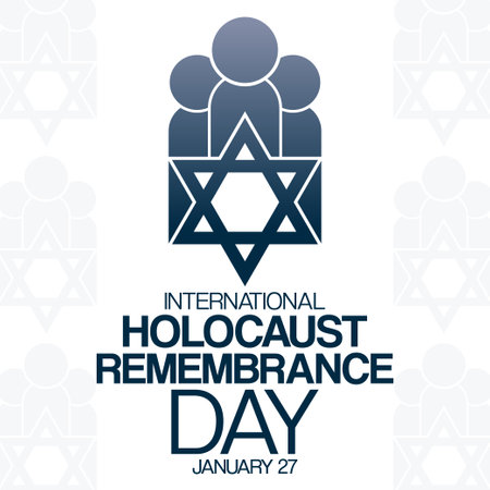 International Holocaust Remembrance Day. January 27. Vector illustration Holiday poster.のイラスト素材