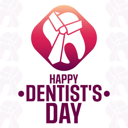 Happy Dentist s Day. Vector illustration. Holiday poster.のイラスト素材