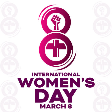 International Women s Day. March 8. Vector illustration. Holiday poster.のイラスト素材