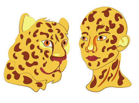 the face of a person with vitiligo. World vitiligo day. Vector illustration isolated on white backgroundのイラスト素材