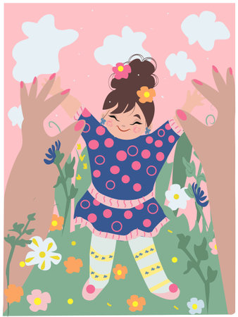 Happy Children's Day. Children's Day illustration can be used to create postcards, banners, web designの写真素材