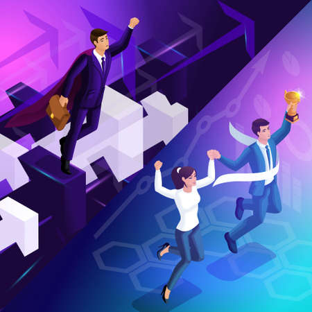 Triangular Business Concepts in Isometrics, Achievement of Purpose, Leadership, Teamwork....