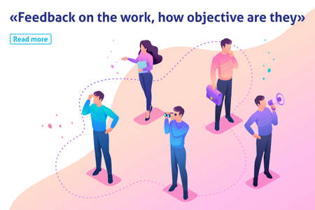 Isometric Template banner article join our team, we need professionals.のイラスト素材