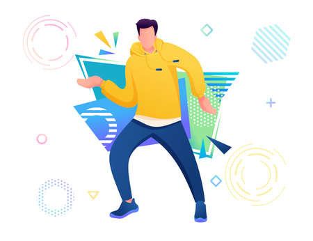 Young Guy Dancer Dance Move Tectonics Hip Hop Freestyle Modern Jazz Modern Break Dance のイラスト素材 ストックフォト 写真素材のstock Foto ストックドットフォト