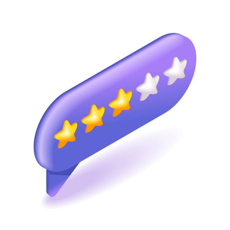 Trending 3D Isometric Illustration. Cartoon icon customer evaluation concepts, feedback. Reviews in the form of stars, good and bad rating. 3D webのイラスト素材