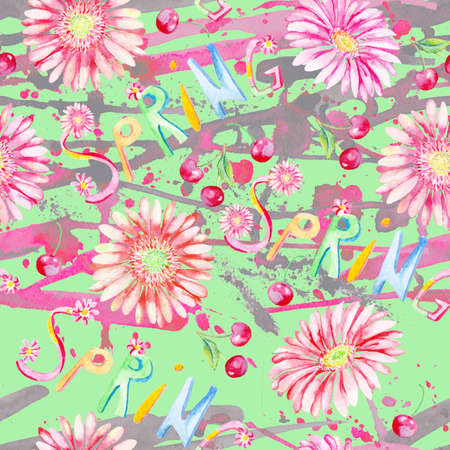 Handmade. Watercolor illustration of a high quality for your design. Eco art.の写真素材