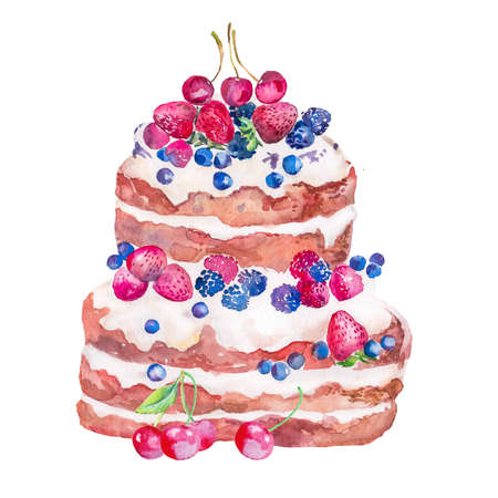 Handmade. Watercolor illustration of a high quality for your design. Eco art.の写真素材