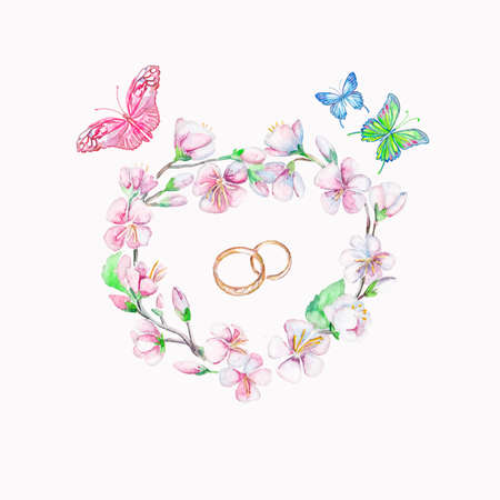 Handmade. Watercolor illustration of a high quality for your design. Eco art.の写真素材