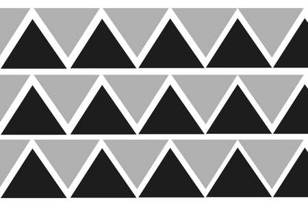 Black and white geometric shapes isolated on a black and white background. triangles and circles