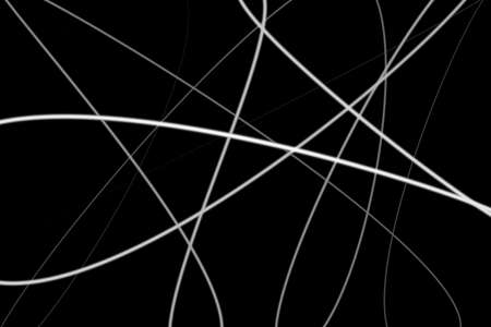 Black background, incised with chaotic white linesの写真素材