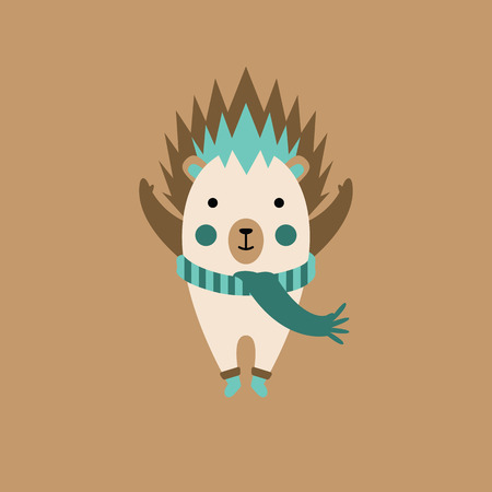 Cartoon hedgehog. Vector illustration.のイラスト素材