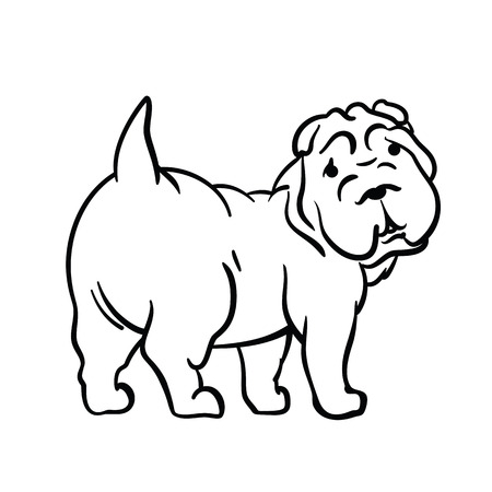 Dog. Vector illustration.のイラスト素材