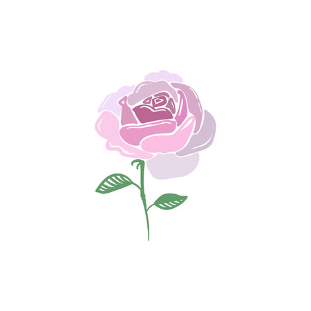 Abstract rose isolated on white background. Fashionable stock illustration for your design. Vector illustration.rose flower design elements.のイラスト素材