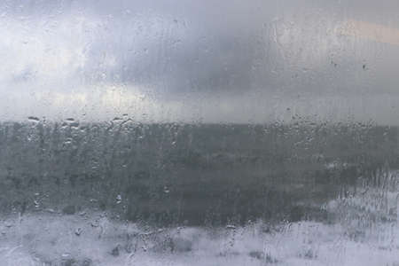 Raindrops on the windowの写真素材