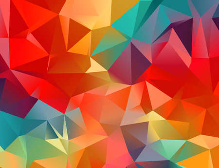 Vector of colorful, modern, abstract, triangular background