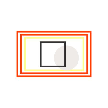 Rectangular icon vector isolated on white background for your web and mobile app design, Rectangular logo conceptのイラスト素材