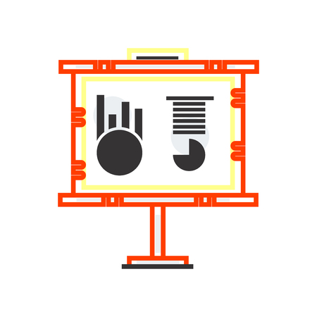 Business presentation icon vector isolated on white background for your web and mobile app design, Business presentation conceptのイラスト素材