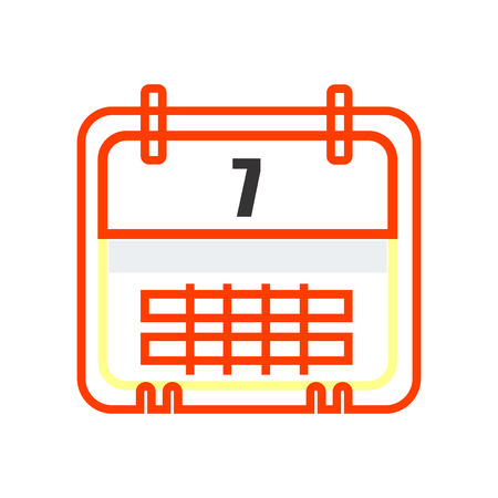 Weekly calendar icon vector isolated on white background for your web and mobile app design, Weekly calendar conceptのイラスト素材