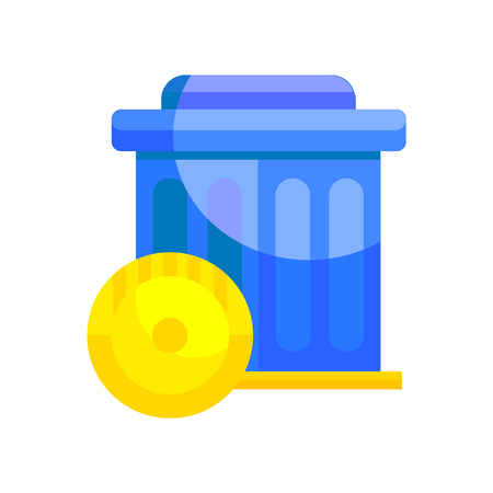 Trash icon vector isolated on white background for your web and mobile app design, Trash logo conceptのイラスト素材