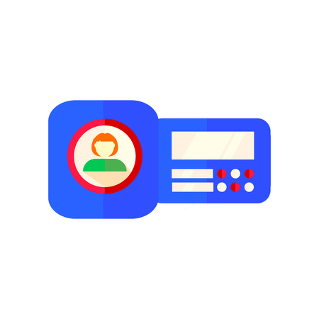 Id card icon vector isolated on white background for your web and mobile app design, Id card logo conceptのイラスト素材