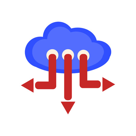 Cloud computing icon vector isolated on white background for your web and mobile app design, Cloud computing logo conceptのイラスト素材