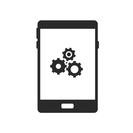 Smartphone icon vector isolated on white background for your web and mobile app design, Smartphone logo conceptのイラスト素材