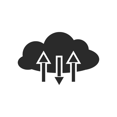 Cloud computing icon vector isolated on white background for your web and mobile app design, Cloud computing logo conceptのイラスト素材