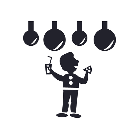 Man Celebrating icon vector isolated on white background for your web and mobile app design, Man Celebrating logo conceptのイラスト素材