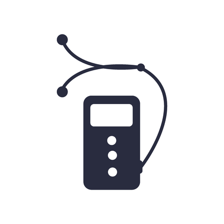 Video player icon vector isolated on white background for your web and mobile app design, Video player logo conceptのイラスト素材