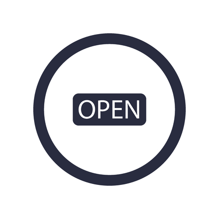 Open icon vector isolated on white background for your web and mobile app design, Open logo conceptのイラスト素材