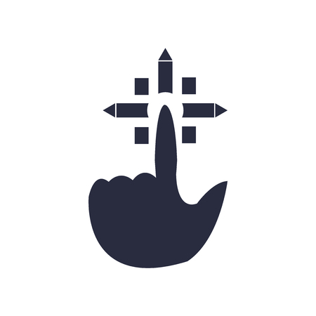 Tap icon vector isolated on white background for your web and mobile app design, Tap logo conceptのイラスト素材