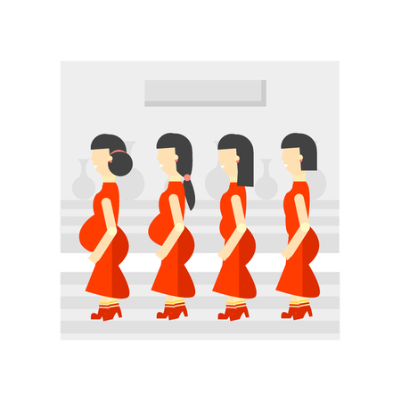 Pregnant priority icon vector isolated on white background for your web and mobile app design, Pregnant priority logo conceptのイラスト素材