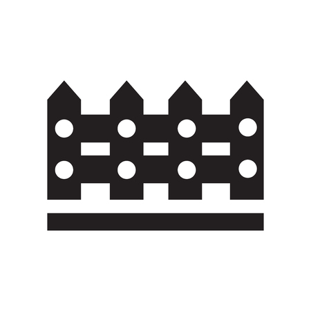 Fence icon vector isolated on white background for your web and mobile app design, Fence logo conceptのイラスト素材