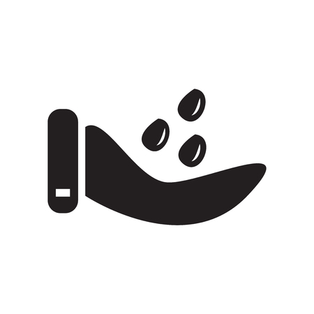 Seeds icon vector isolated on white background for your web and mobile app design, Seeds logo conceptのイラスト素材