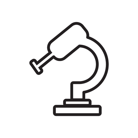 Microscope icon vector isolated on white background, Microscope transparent signのイラスト素材