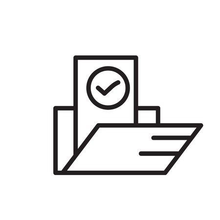 Approval icon vector isolated on white background, Approval transparent signのイラスト素材